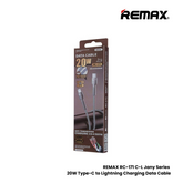REMAX RC-171 C-L Jany Series Type-C to Lightning Fast Charging PD Charging Data Cable (20W) - Silver